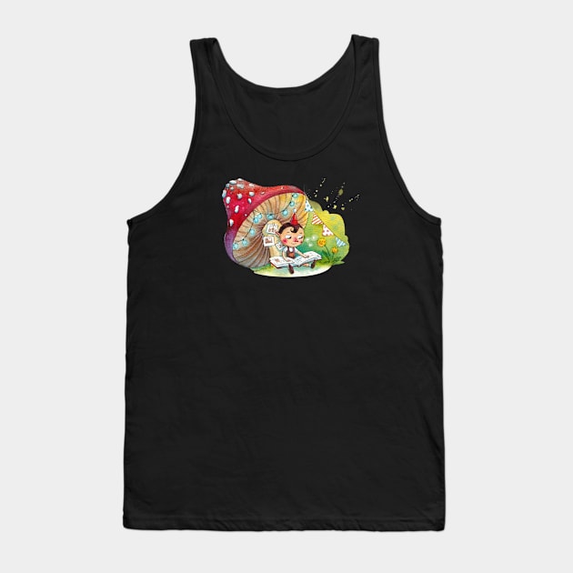 Curious Gnome Tank Top by rubinuby